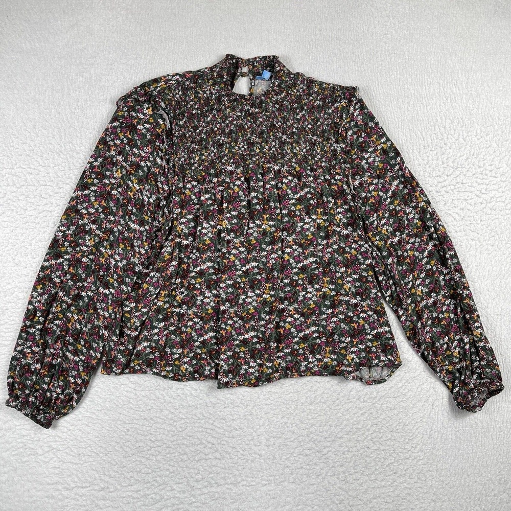 Draper James Shirt Womens 3X Floral‎ Blouse RSVP Career Casual Everyday Ruffles
